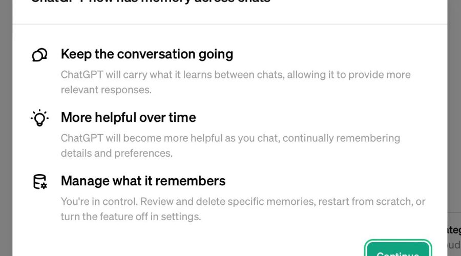 ChatGPT’s New Memory Feature: A First Look